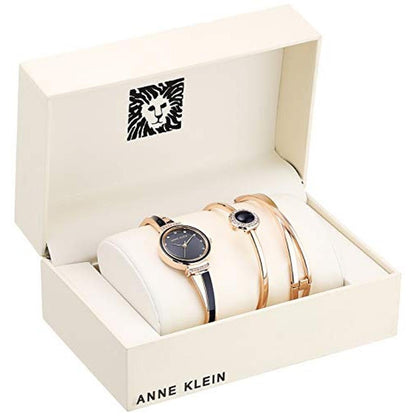 High-End Anne Klein Women's AK-3292NVST Premium Crystal – Side View