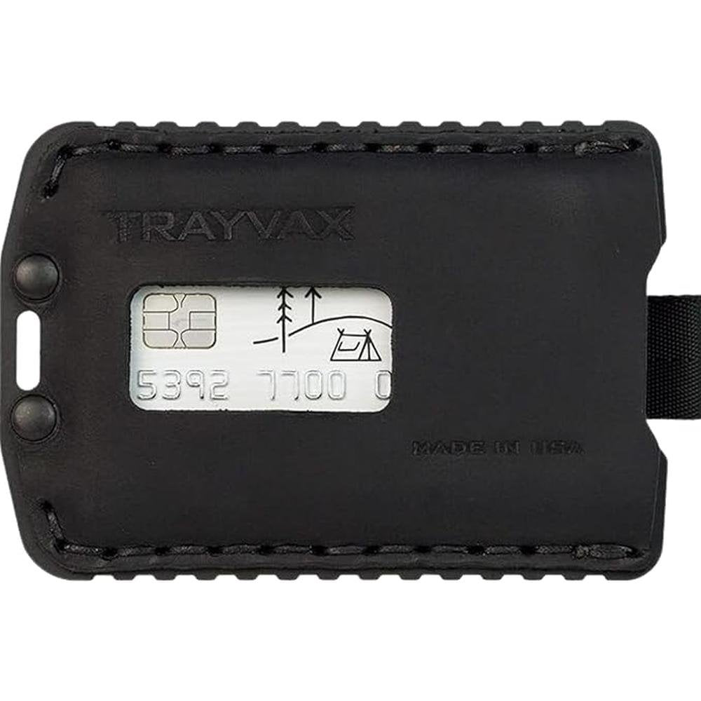 Wallet Black: Trayvax Ascent Wallet RFID Front Pocket Money – Front View