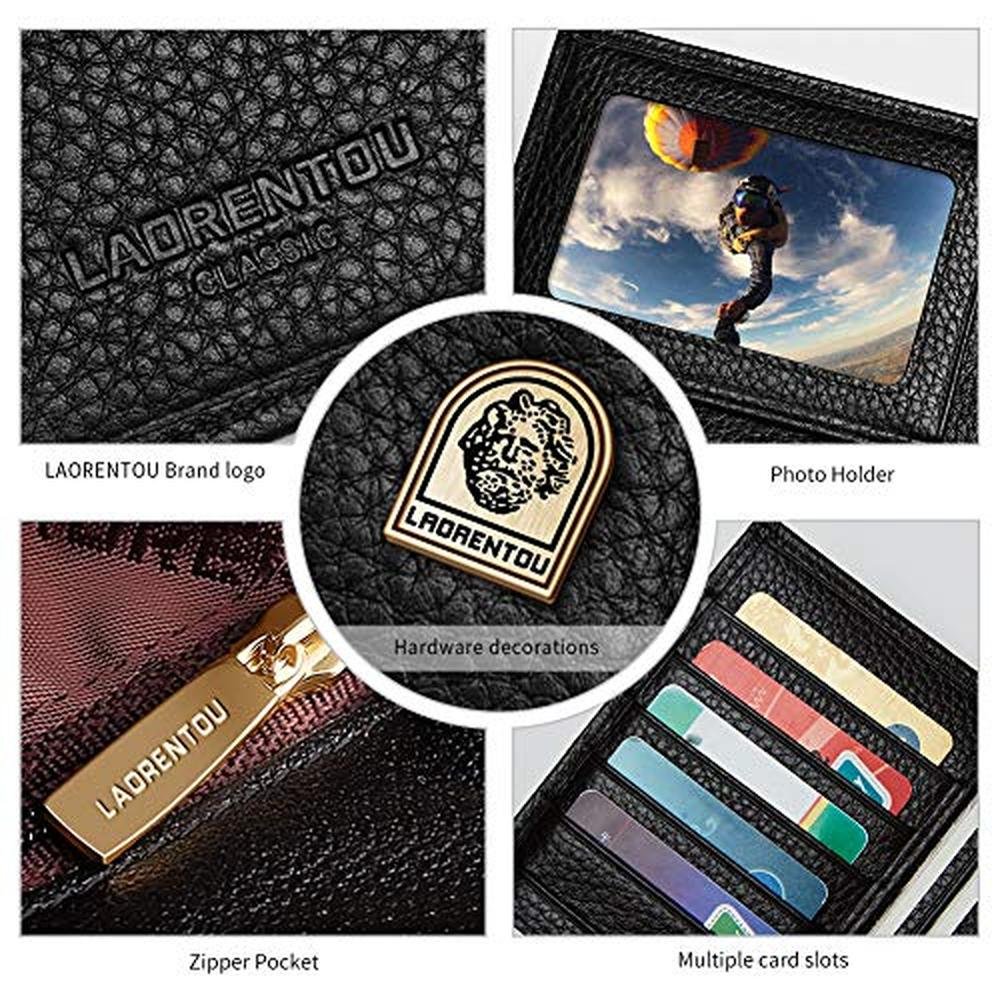 LAORENTOU Genuine Leather Wallet for Men – In Use