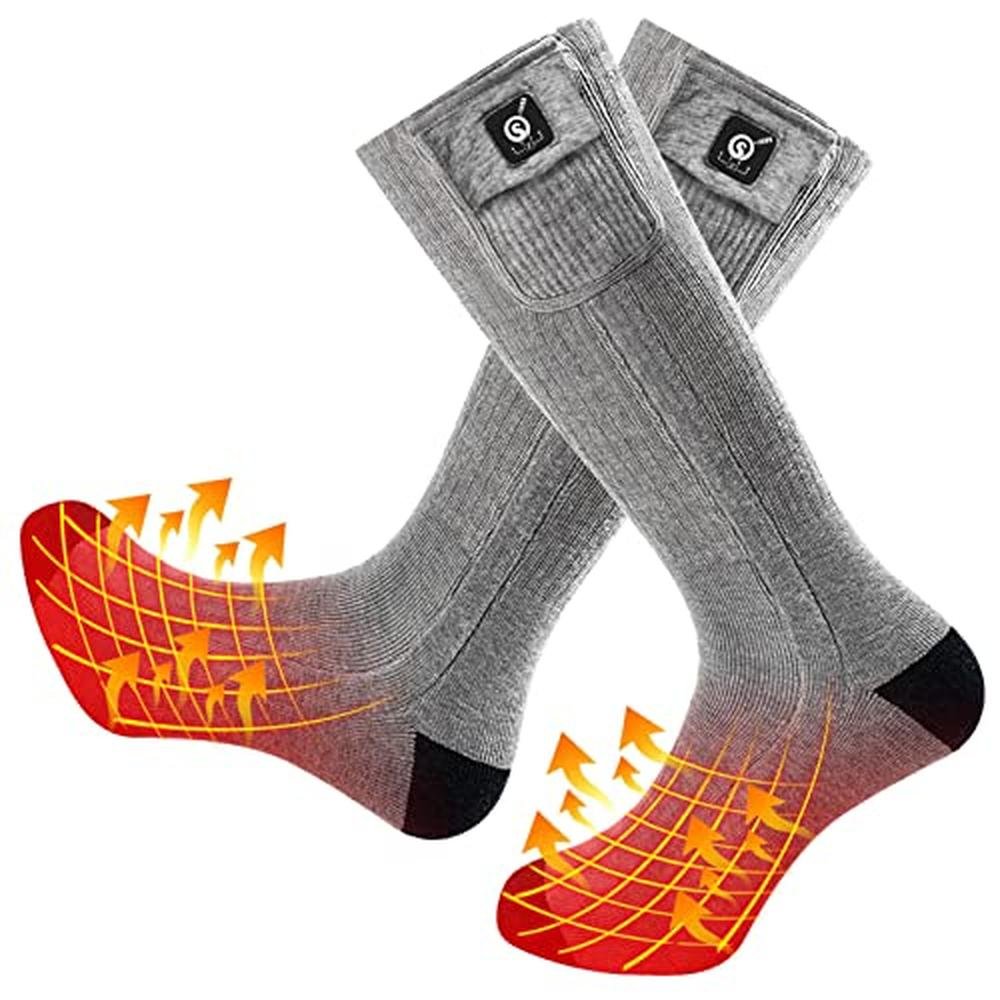 Elevate Your Winter Experience with Heated Snow Deer Socks – Front View