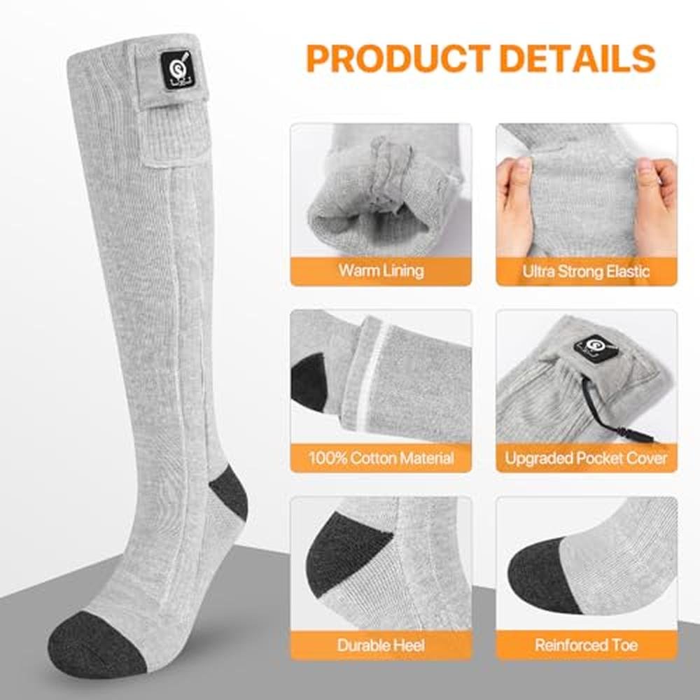 Elevate Your Winter Experience with Heated Snow Deer Socks – In Use