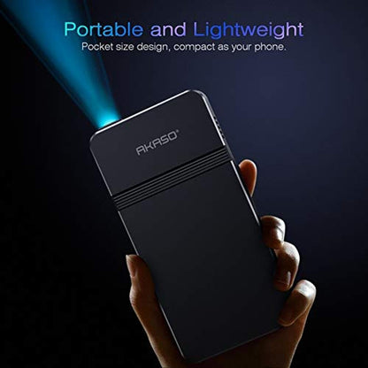 Projector Akaso: Akaso Mini Projector Pocket-Sized DLP – Side View
