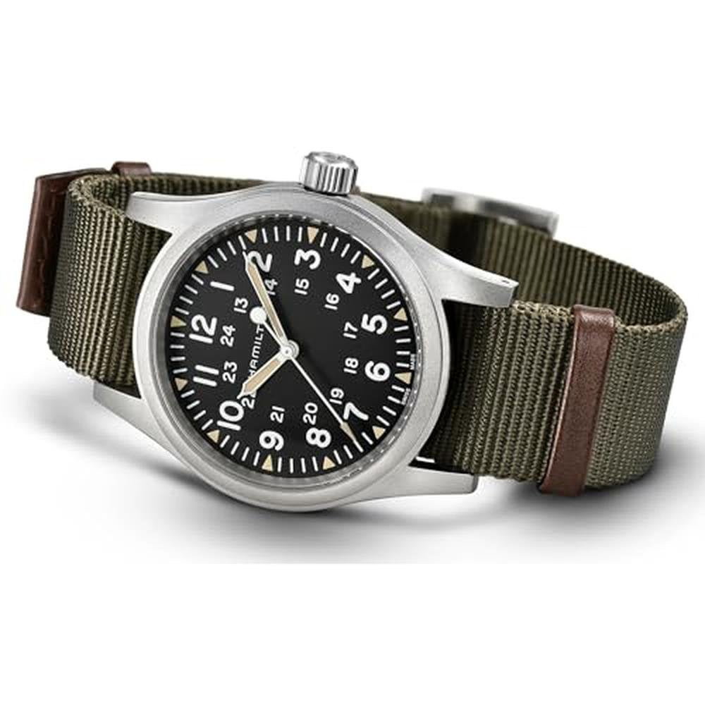 Hamilton Watch Khaki Field Mechanical 38mm – Close-up Detail
