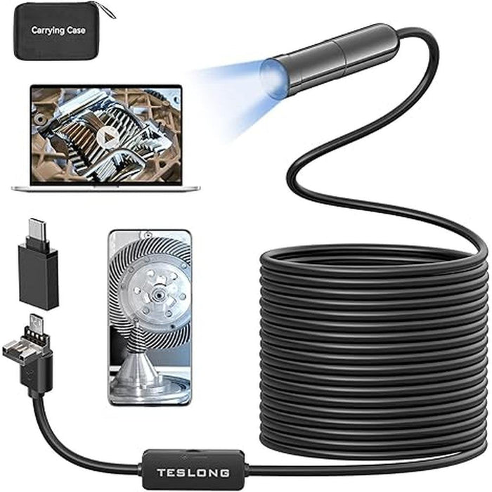 5MP Auto Focus Endoscope: Teslong 3rd Generation USB – Front View