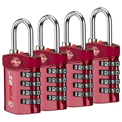 Travel Lockers: Forge TSA Approved Luggage Locks – Front View