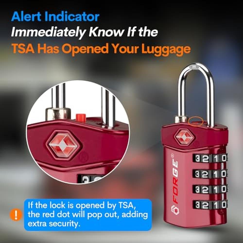 Travel Lockers: Forge TSA Approved Luggage Locks – In Use