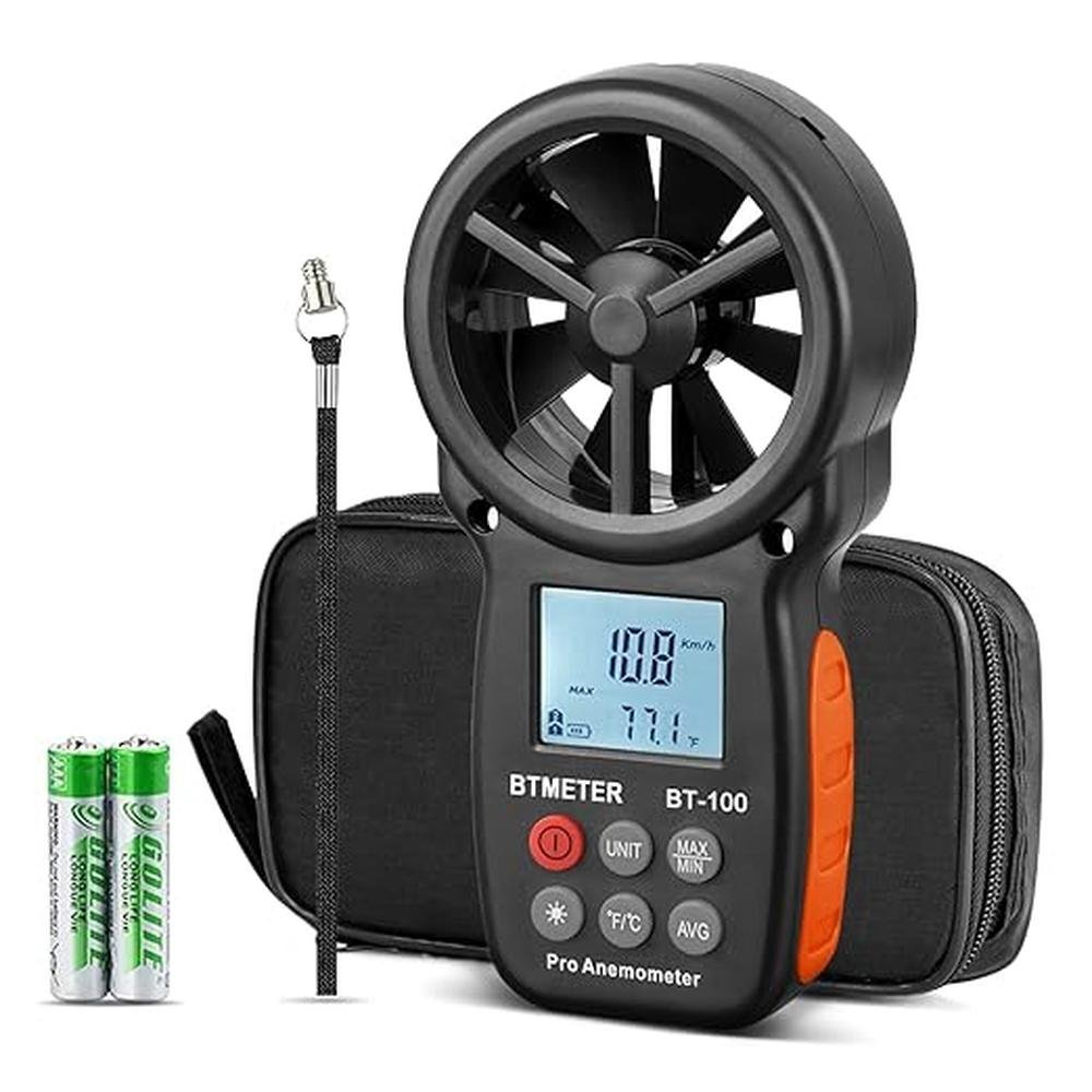 Wind Speed Meter: BTMETER BT-100 Handheld Anemometer – Front View