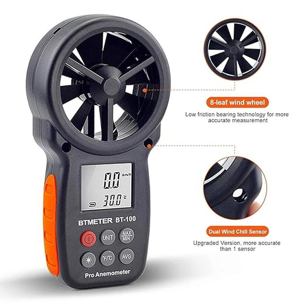 Wind Speed Meter: BTMETER BT-100 Handheld Anemometer – Packaging