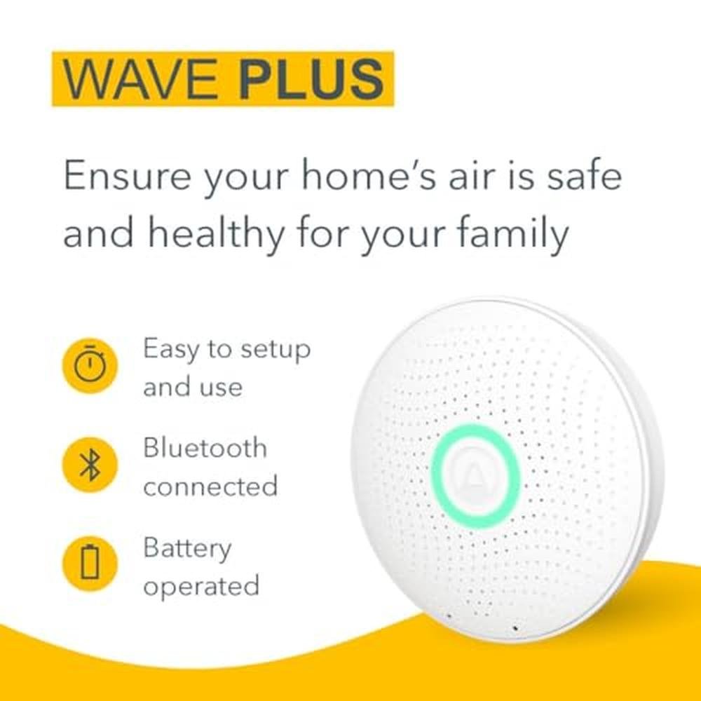 Airthings 2930 Wave Plus: Radon & Air Quality Monitor – In Use