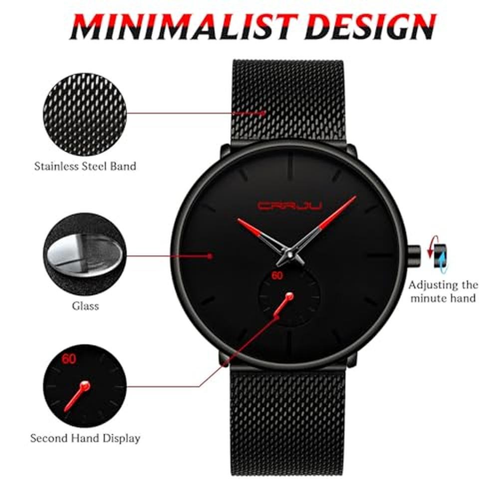 Fizili Men's Watch: Ultra-Thin Minimalist Stainless Steel – Packaging