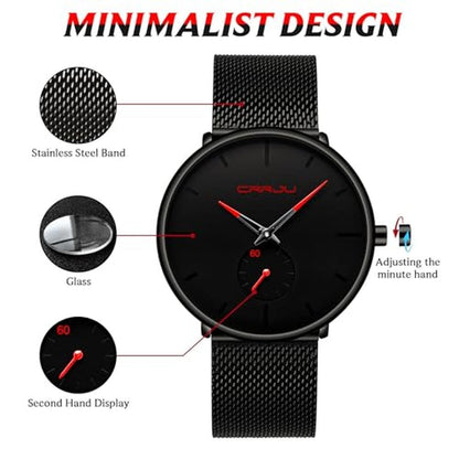 Fizili Men's Watch: Ultra-Thin Minimalist Stainless Steel – Packaging