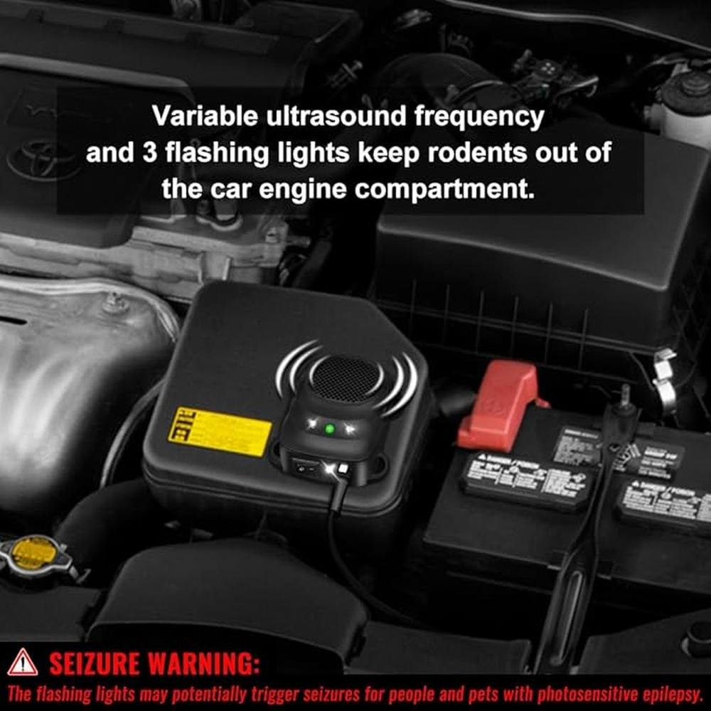 Ultrasonic Under Hood Rodent Repeller – In Use