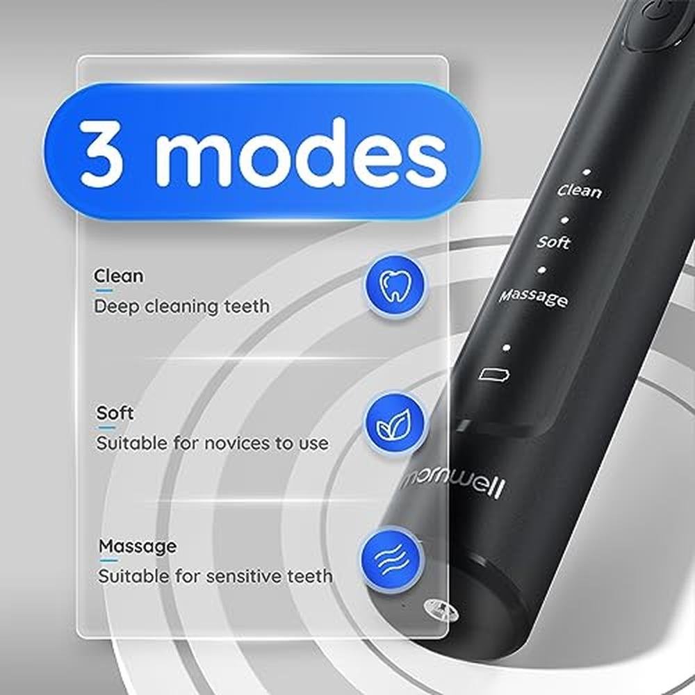 Toothbrushes Mornwell: Mornwell Electric Toothbrush D03B 3 – Side View