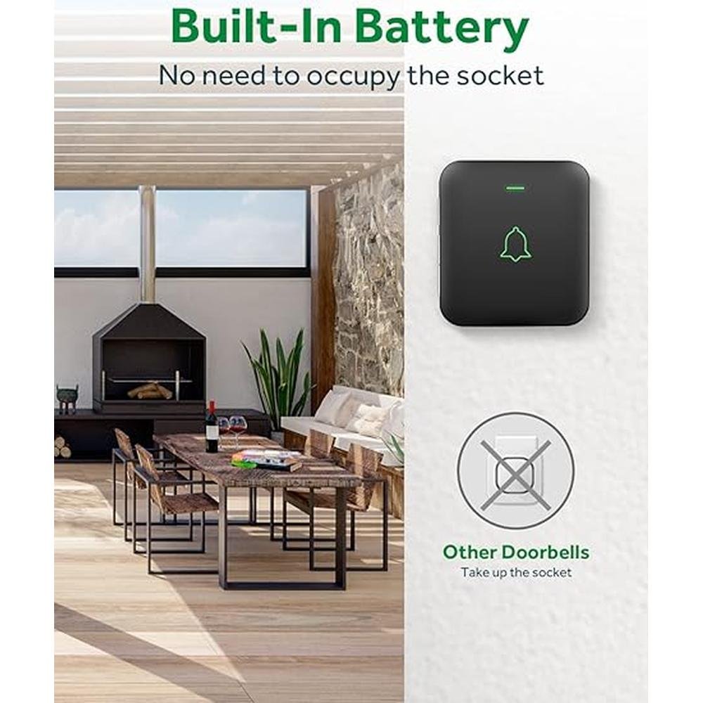 Wireless Door Chime: AVANTEK BA-11 Waterproof Battery – Side View