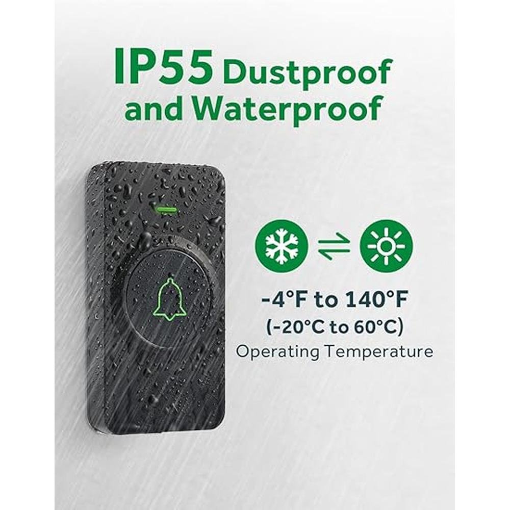 Wireless Door Chime: AVANTEK BA-11 Waterproof Battery – In Use
