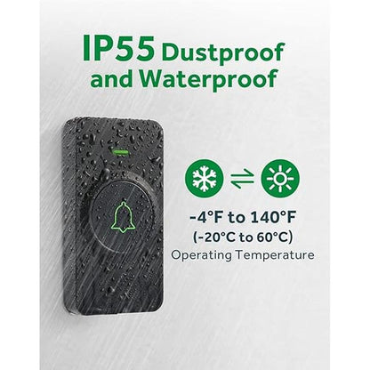 Wireless Door Chime: AVANTEK BA-11 Waterproof Battery – In Use