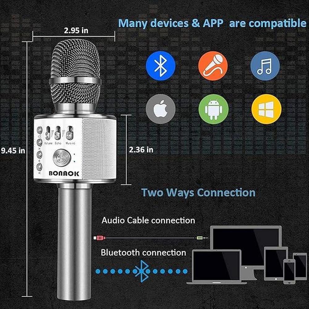 Karaoke Bonaok: BONAOK Wireless Bluetooth Karaoke – Side View