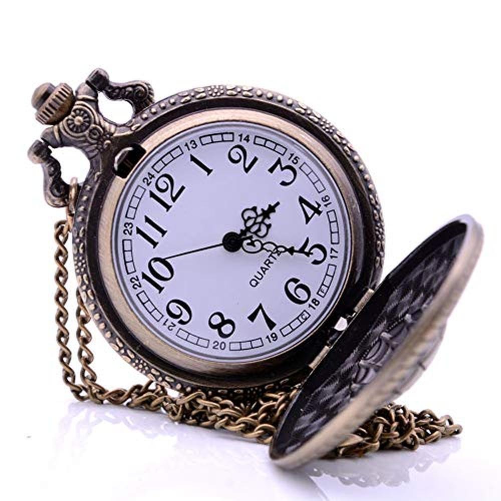 Antique Quartz Pocket Watch: Ddjbdb Cosplay Super Hero – In Use