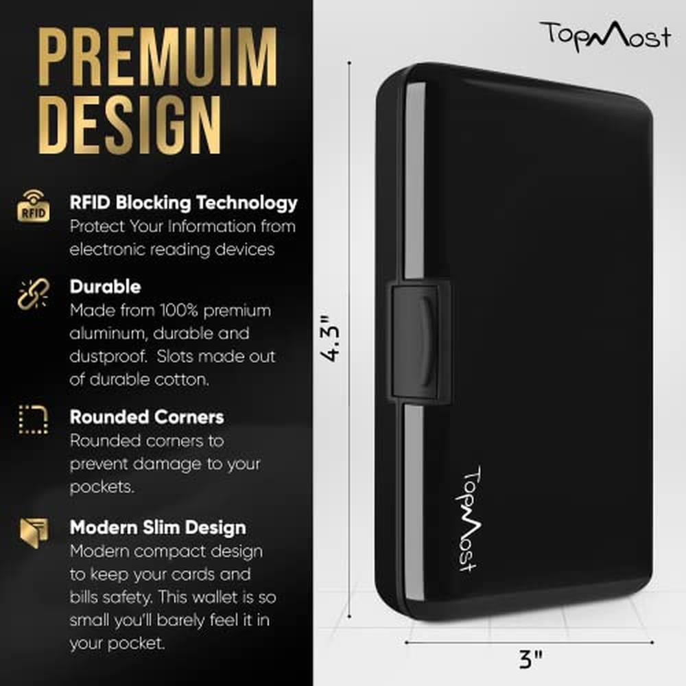 TopMost Aluminum Wallet: Card Case Wallet – Side View