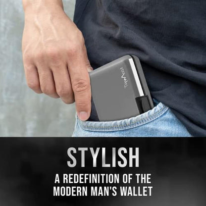 Wallet Topmost: Aluminum Wallet Card Case – Close-up Detail