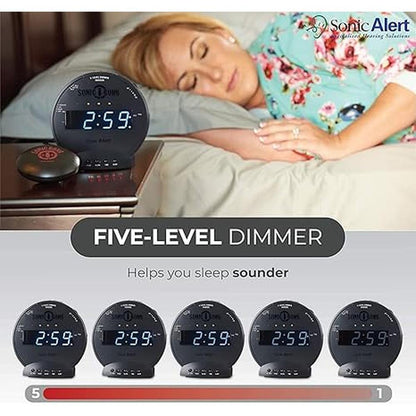 Sonic Alarm: Sonic Alert Sonic Bomb Dual Alarm Clock with – Close-up Detail