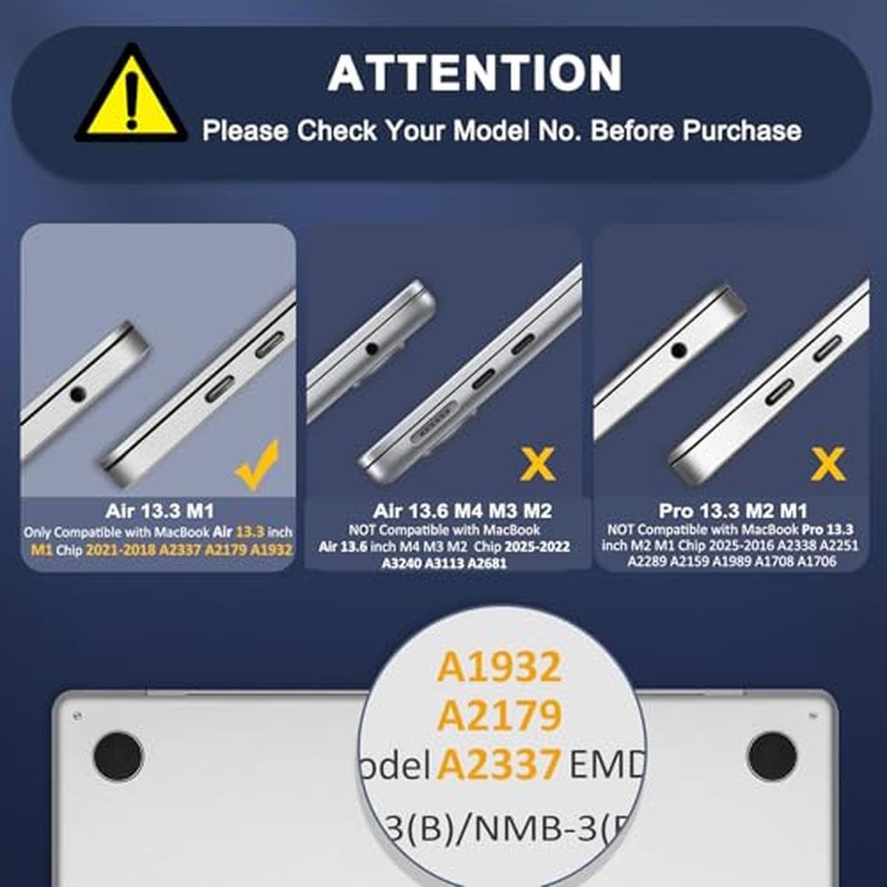 MacBook Air 13 Inch Case: MOSISO Compatible with M1 Chip – Side View