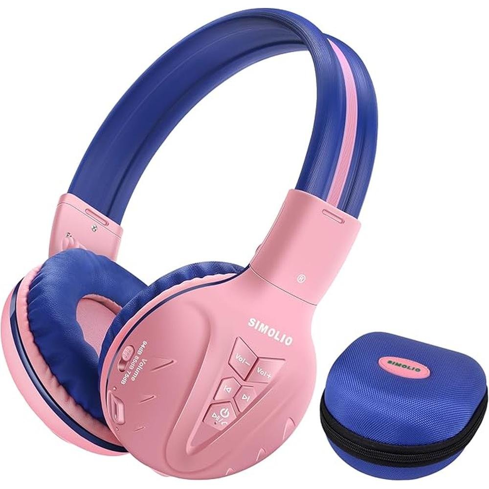 SIMOLIO Kids Wireless Headphones Girls with Volume Limited – Front View