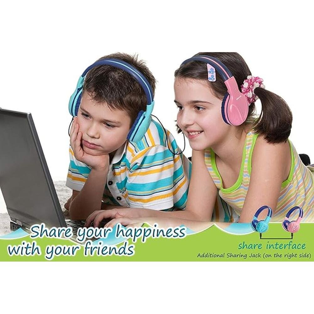SIMOLIO Kids Bluetooth Headphones with Microphone – Close-up Detail