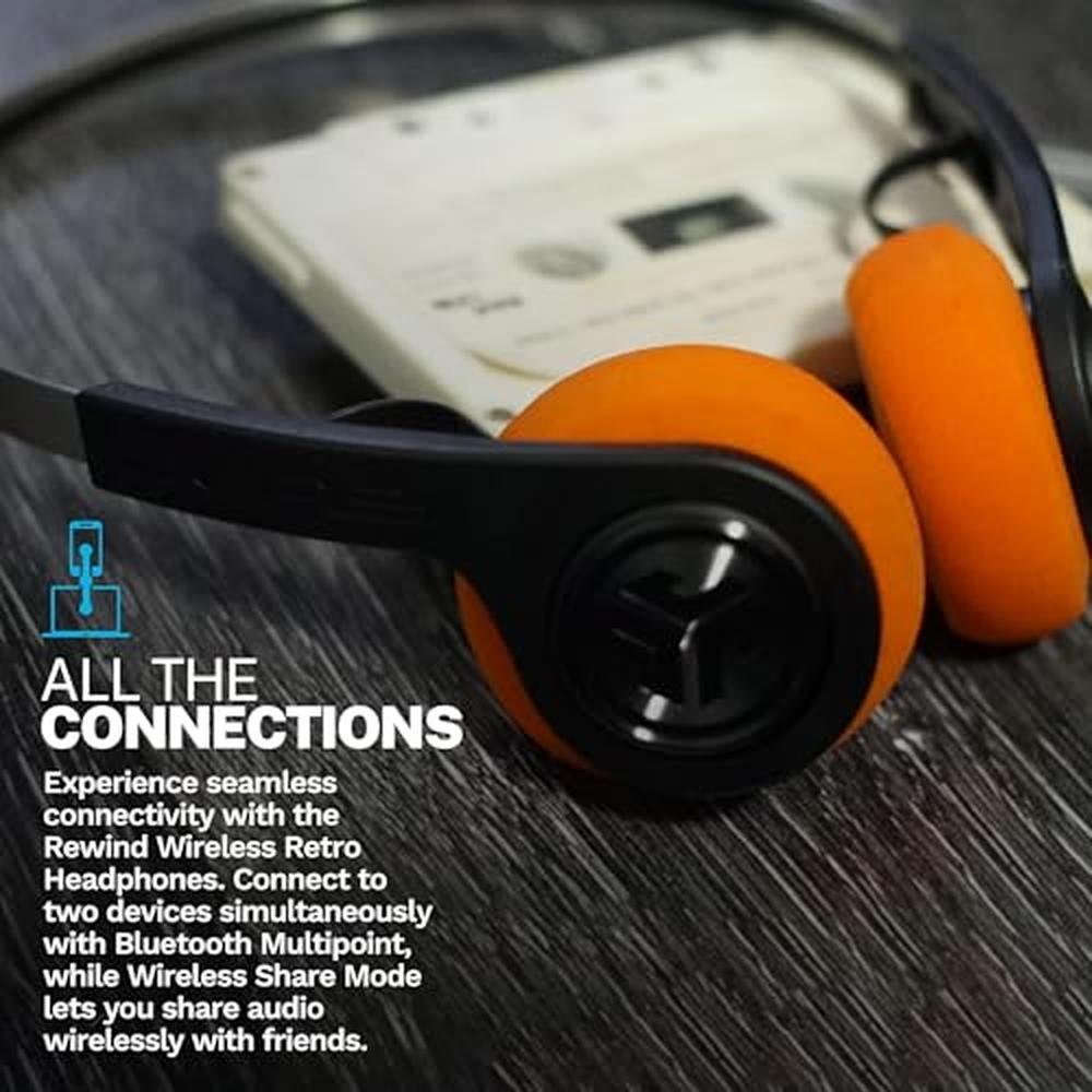 Premium Wireless Retro Headphones – In Use