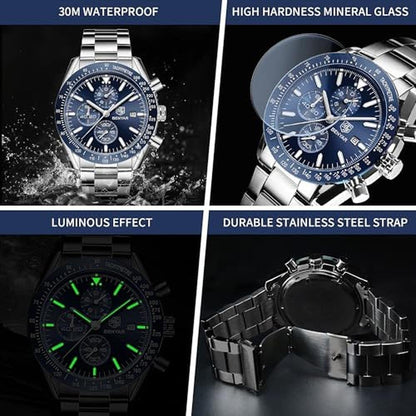 Men Watches: BY BENYAR Analog Quartz Chronograph Waterproof – Packaging