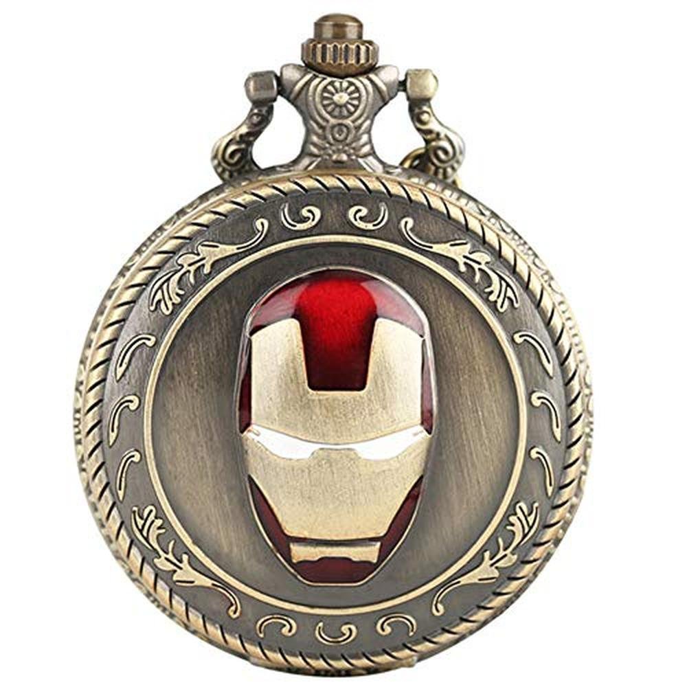 Pocket Watch: Ddjbdb Cool Super Hero Iron Man 3D Helmet – Front View