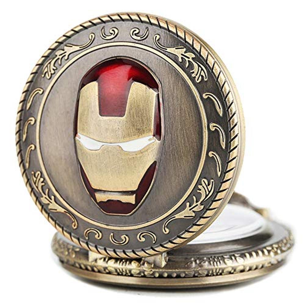 Pocket Watch: Ddjbdb Cool Super Hero Iron Man 3D Helmet – Side View