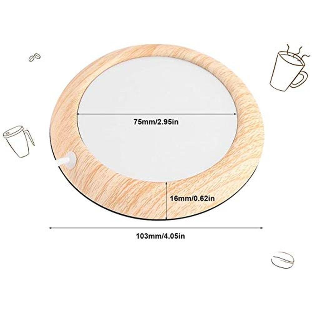 Grain Warmer: GOTOTOP USB Heated Coaster Wood Grain Cup – Packaging