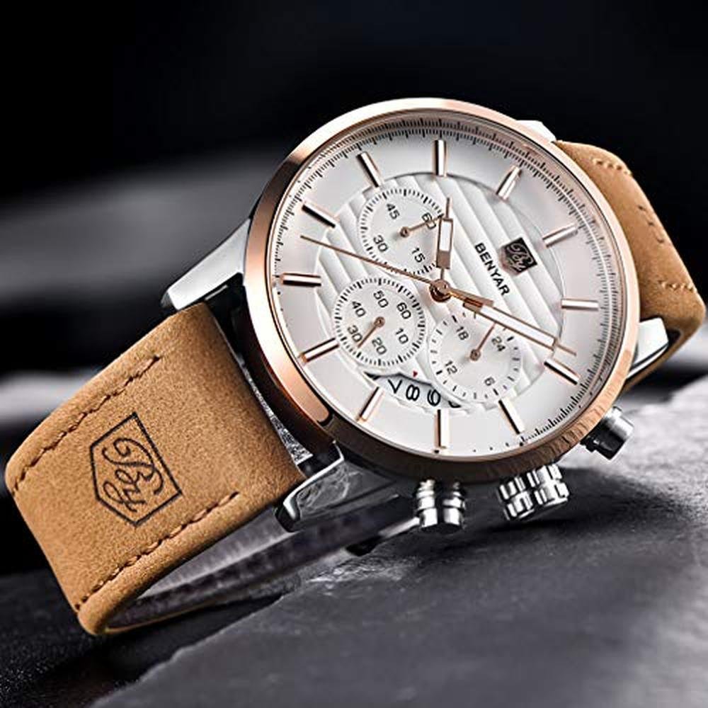 Watches Quartz: BENYAR Mens Quartz Chronograph Business – In Use