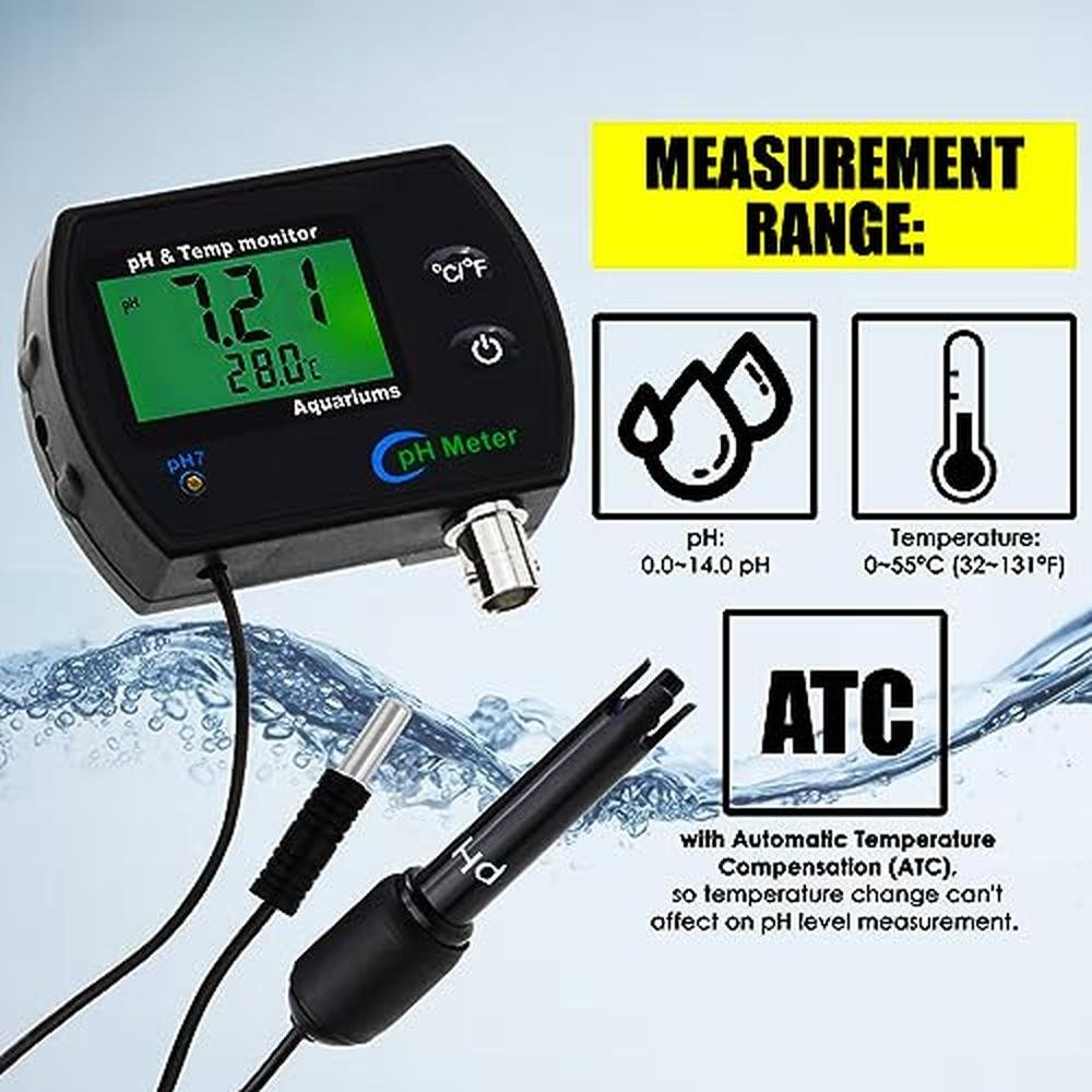 Temperature Monitoring: Digital Water Quality Tester – Side View