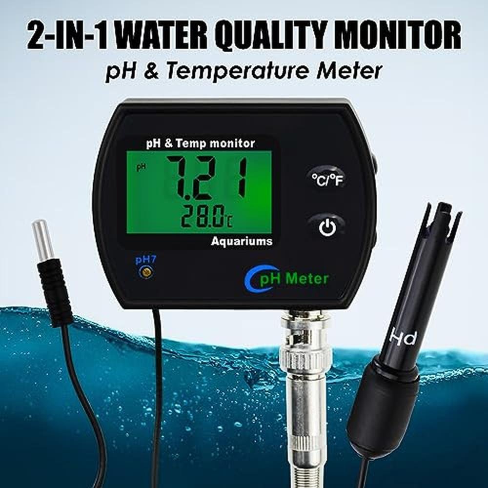 Temperature Monitoring: Digital Water Quality Tester – Close-up Detail