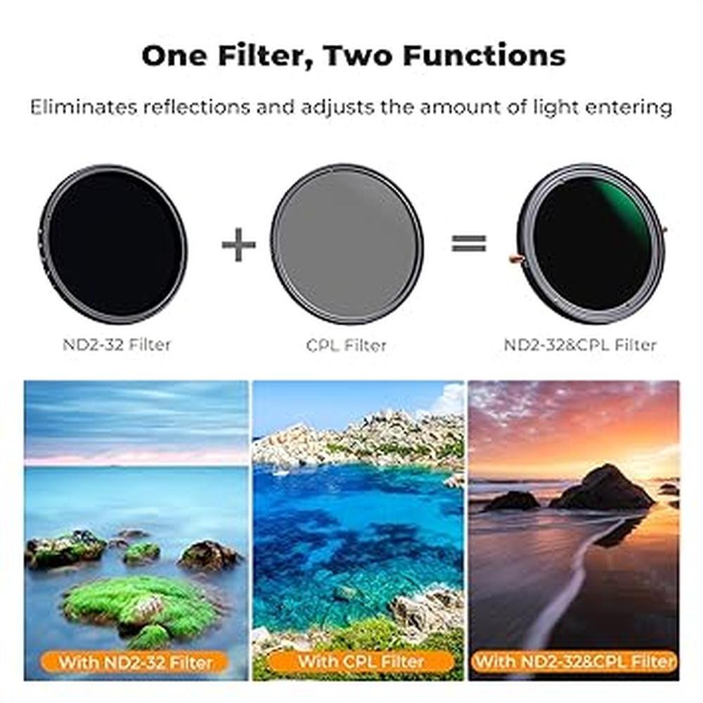 Filter Concept: K&F Concept 82mm Variable Fader ND2-ND32 ND – Close-up Detail