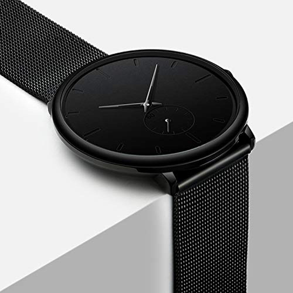 Mens Watches: Ultra Thin Minimalist Waterproof Fashion – Close-up Detail