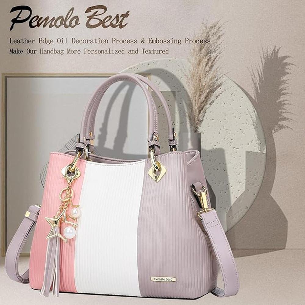 Handbags for Women with Multiple Internal Pockets in Pretty – Close-up Detail