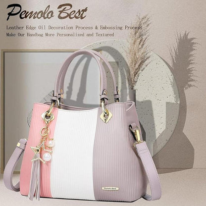 Handbags for Women with Multiple Internal Pockets in Pretty – Close-up Detail