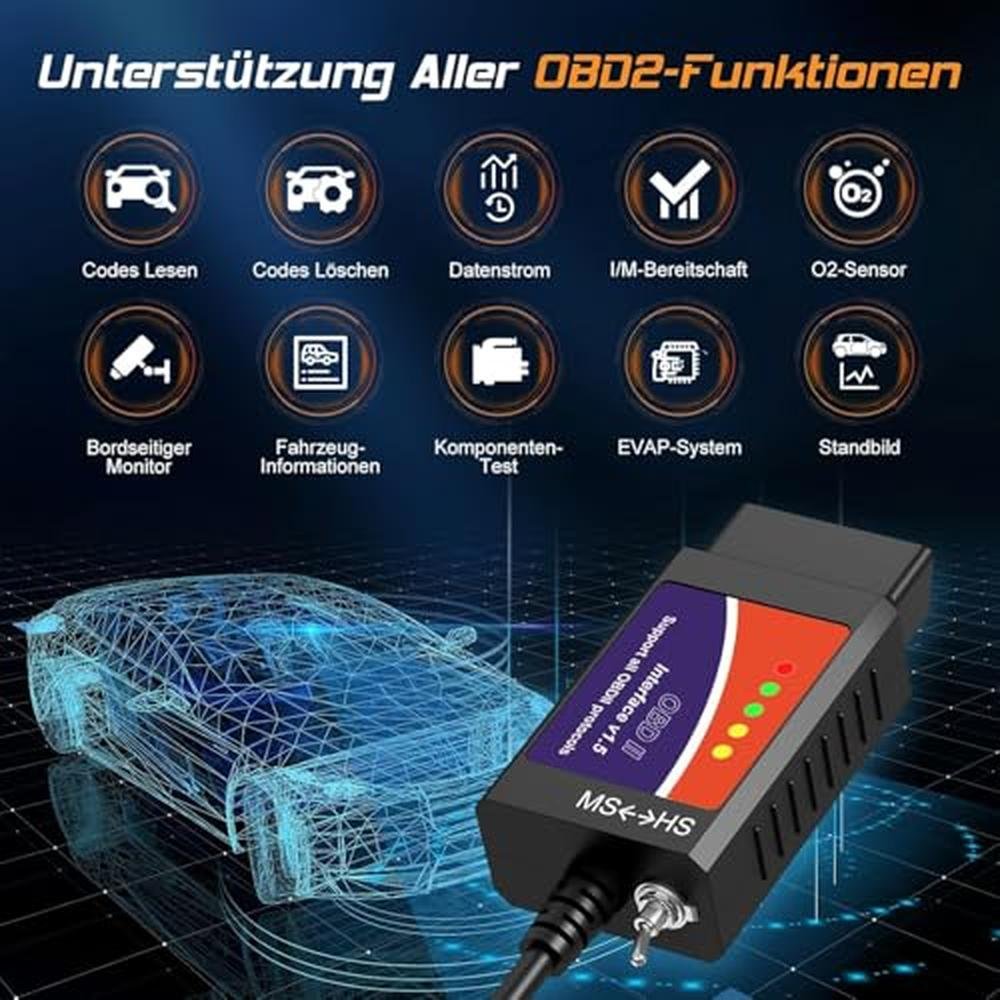 ELM327 USB Adapter OBD2 Scanner for Windows – In Use