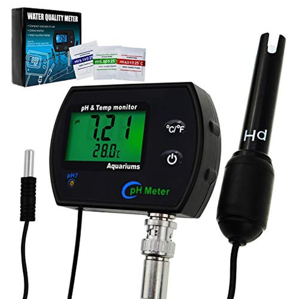 Premium 2-in-1 Combo pH & Temperature Meter for Aquariums – Front View