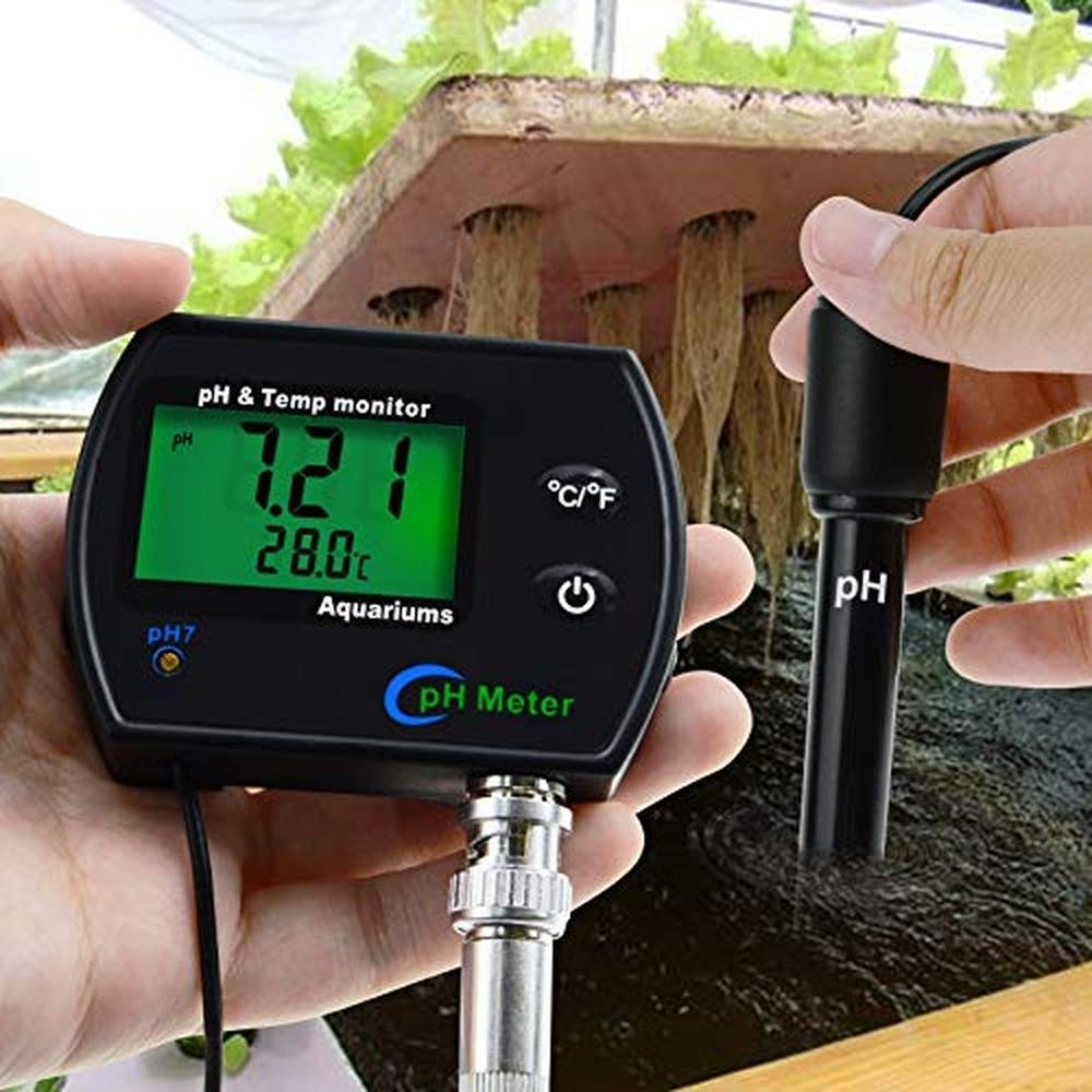Premium 2-in-1 Combo pH & Temperature Meter for Aquariums – Side View