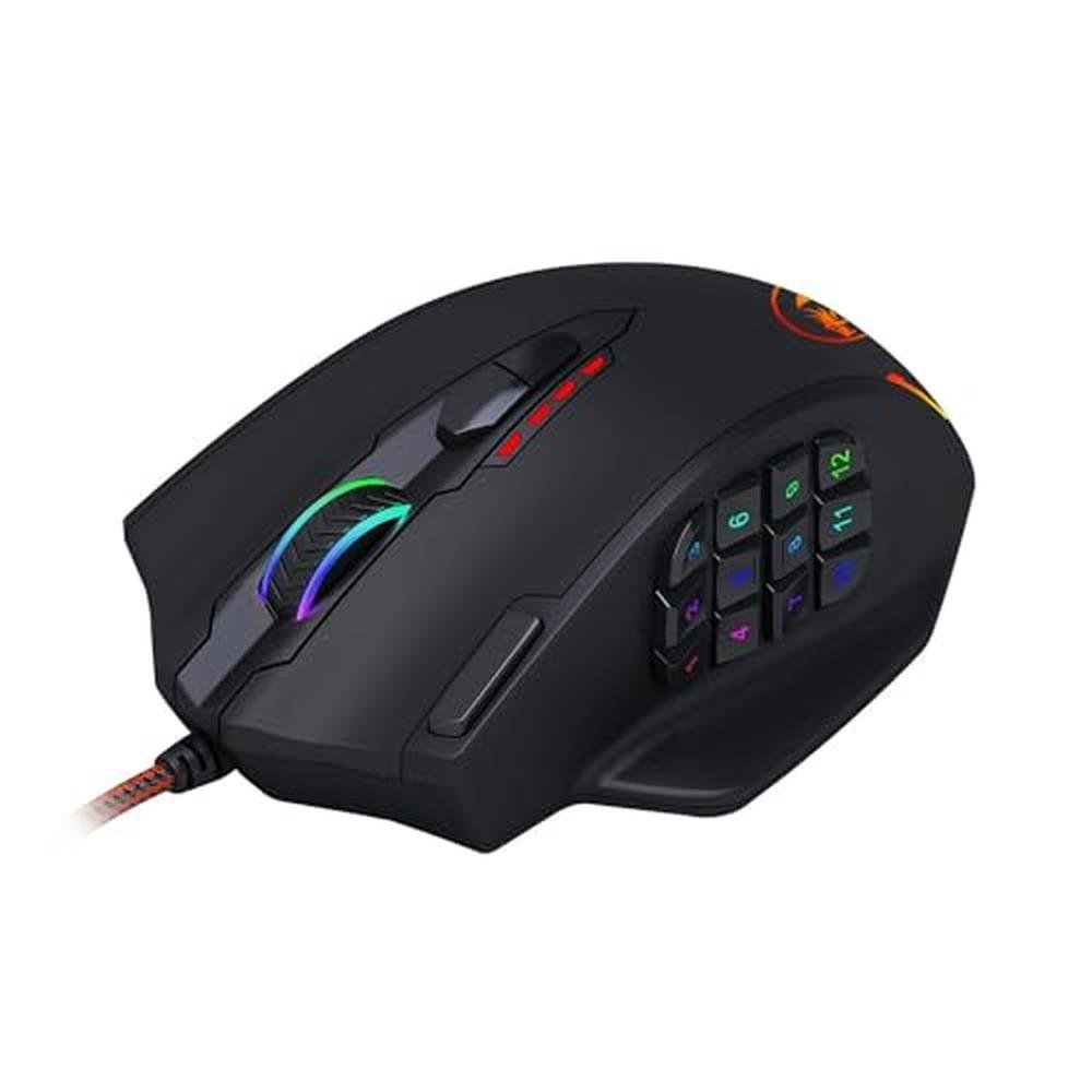 Redragon M908 12400 DPI Impact MMO Gaming Mouse w/ 18 – In Use