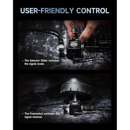 Donner Aby Box Line Selector AB Switch Mini Guitar Effect – Close-up Detail