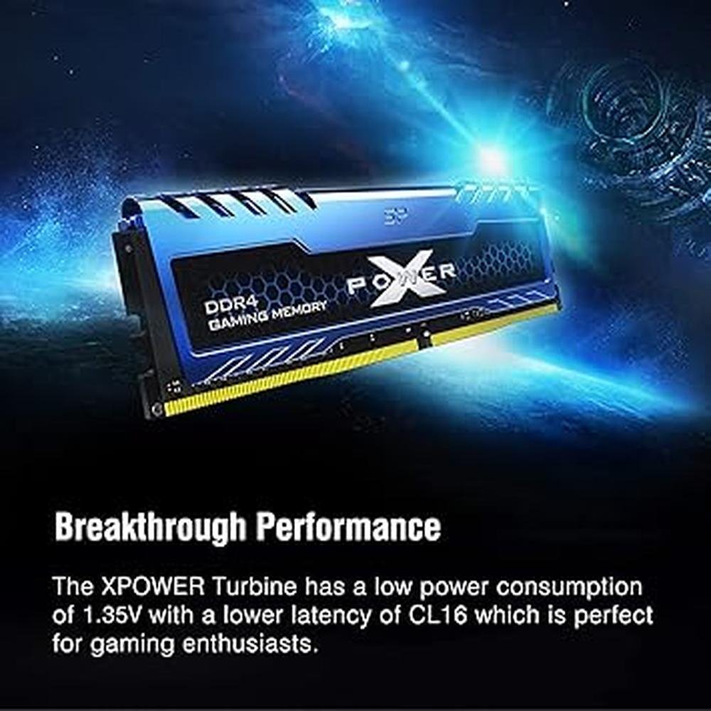 Silicon Power DDR4 RAM 16GB 2x8GB Turbine 3200MHz PC4-25600 – Packaging