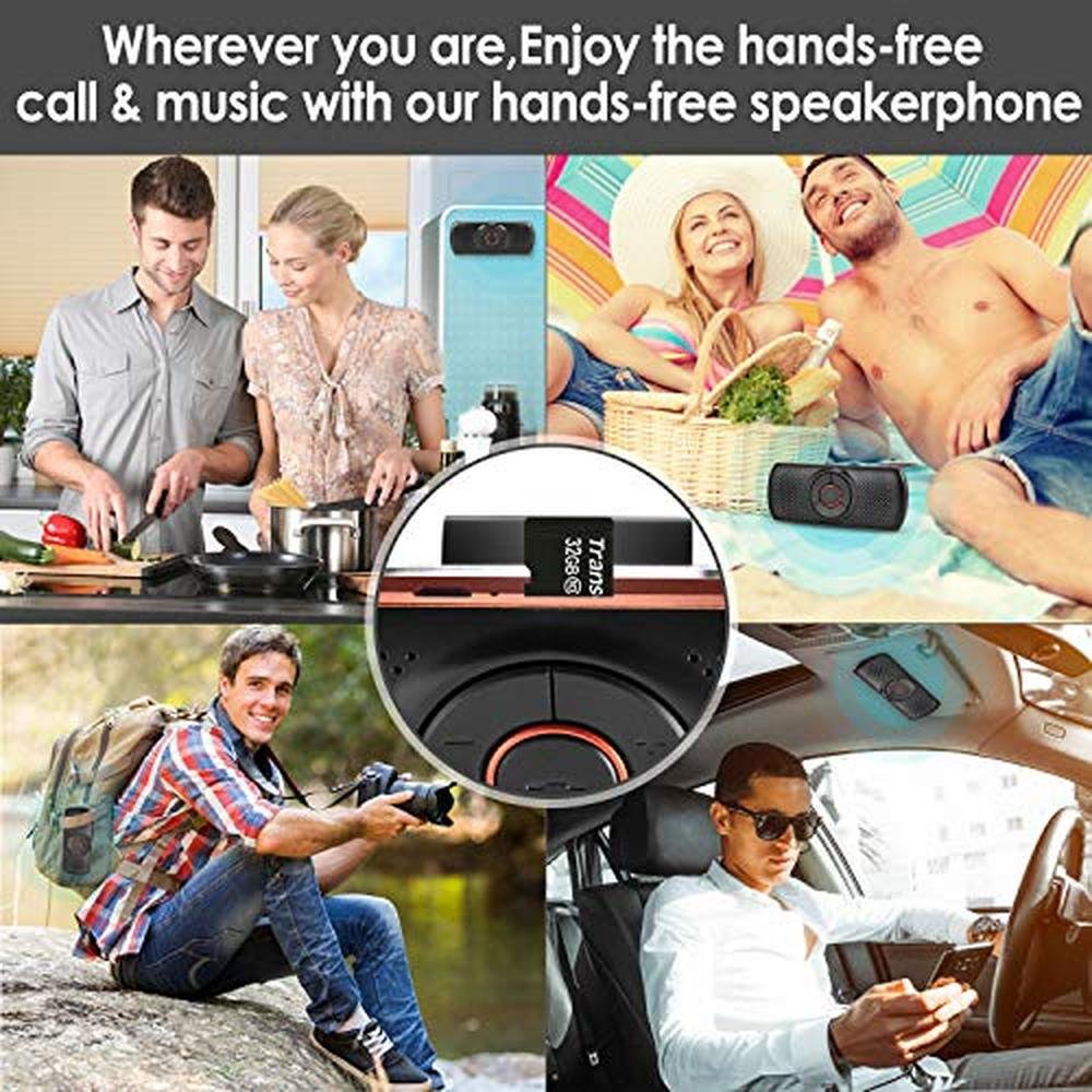 Bluetooth Visor: TIANSHILI Wireless Handsfree Speakerphone – Side View