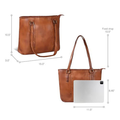 Leather Women's Bag: Premium Leather Tote for Women – Close-up Detail