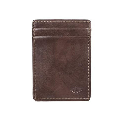 Dockers Men's Front Pocket Wallet Brown One Size – Front View