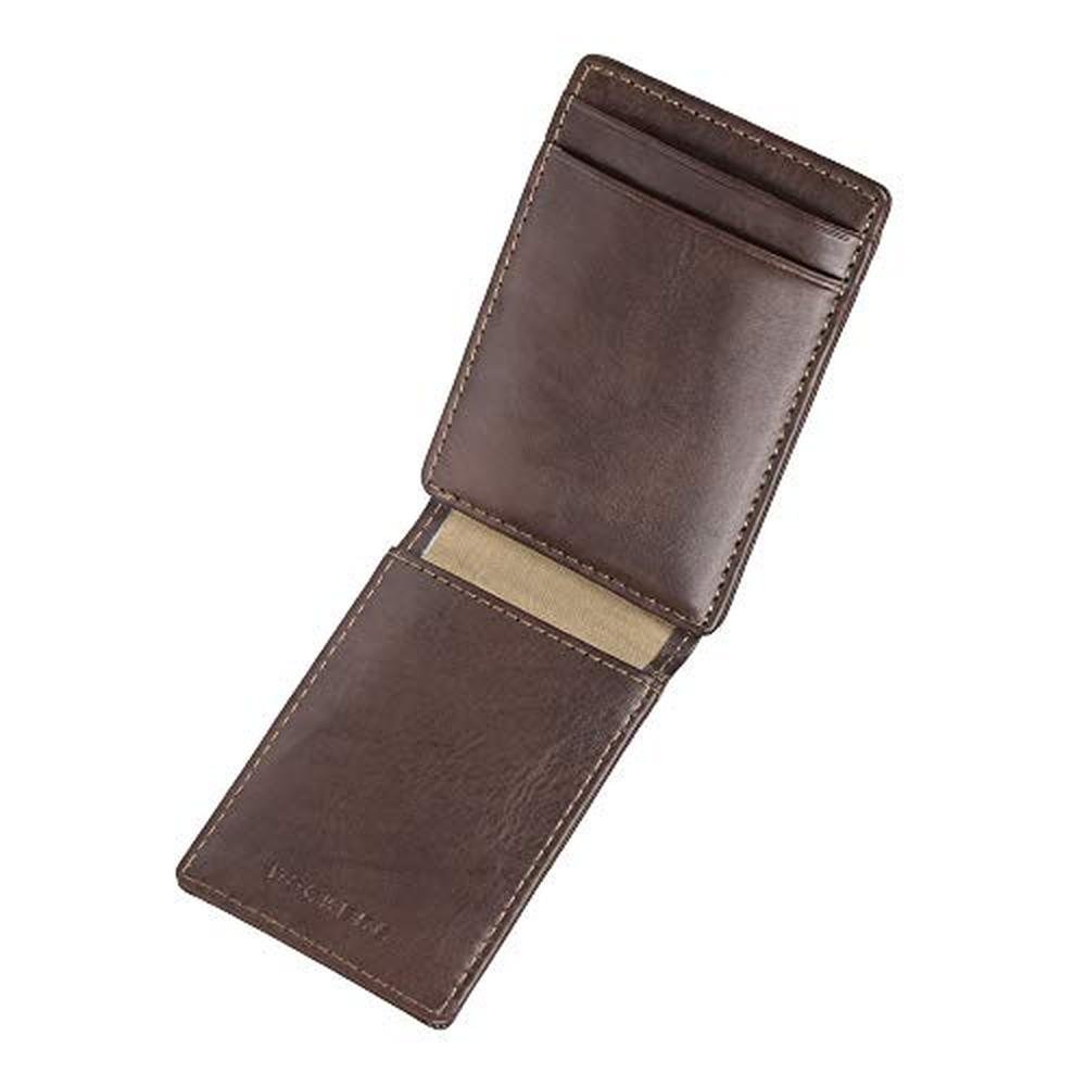 Dockers Men's Front Pocket Wallet Brown One Size – Side View